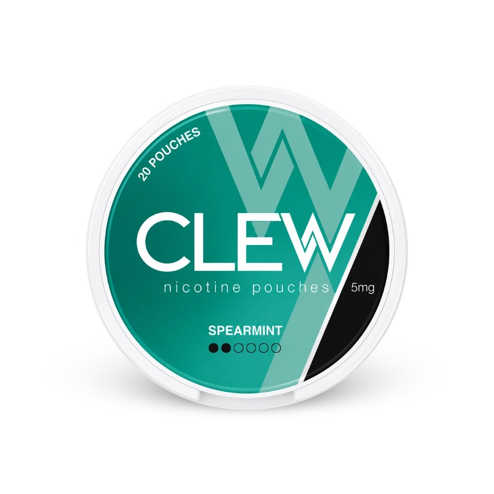 CLEW Spearmint 5mg – nikotīna maisiņu kārbā