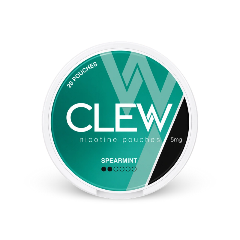 CLEW Spearmint 5mg – nikotīna maisiņu kārbā