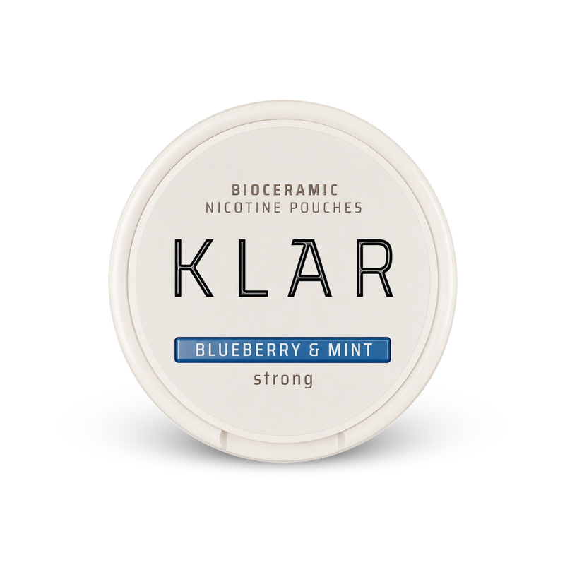 KLAR Blueberry Mint Strong Mini – nikotīna maisiņu kārbaa