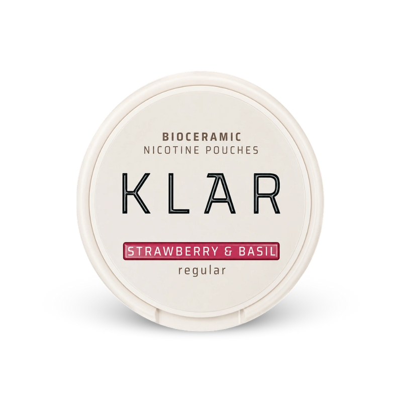 KLAR Strawberry Basil Regular Mini – nikotīna maisiņu skārda