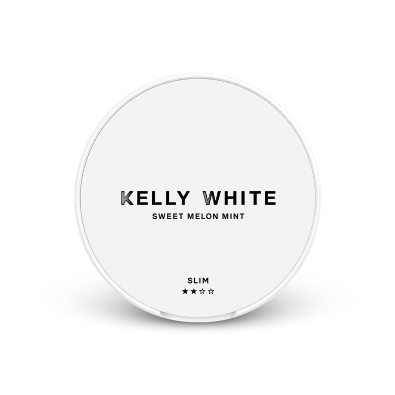 Kelly White Sweet Melon Mint Slim – nikotīna maisiņu kārbica