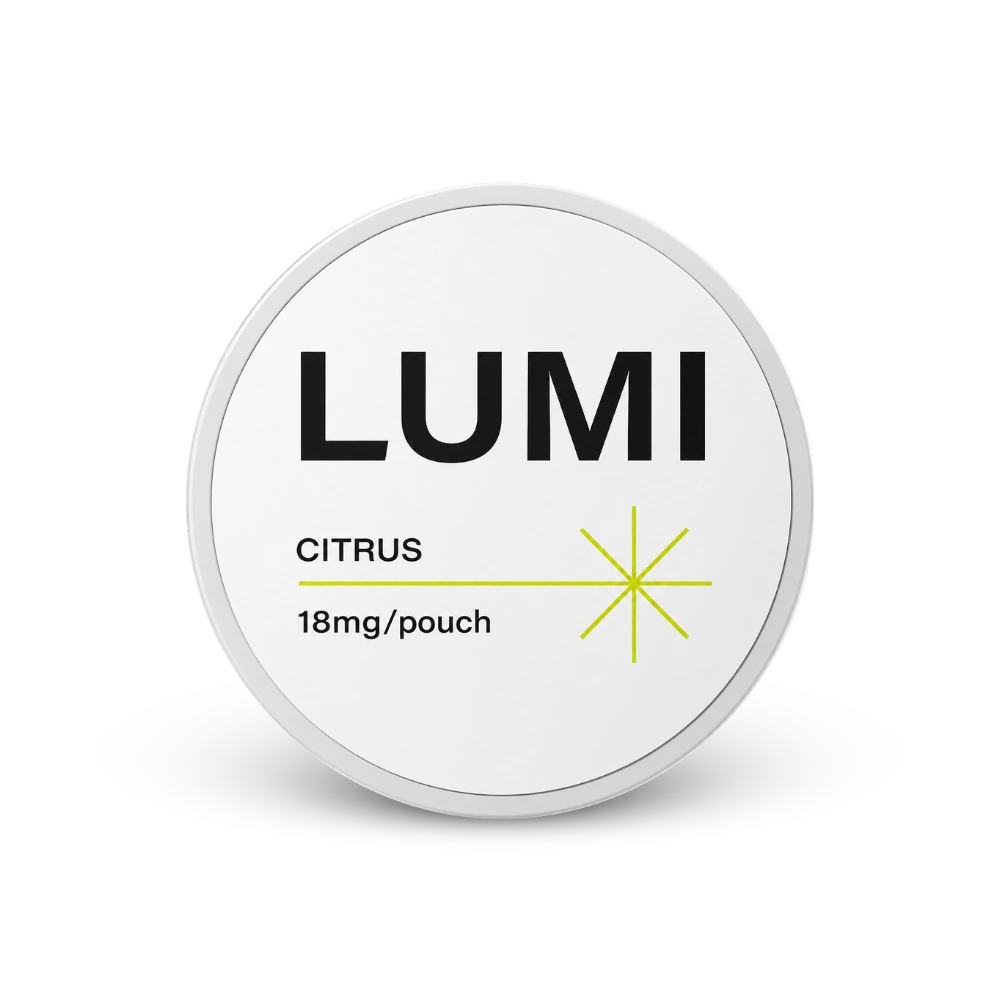 LUMI Citrus 18mg – nikotīna maisiņu kārbā