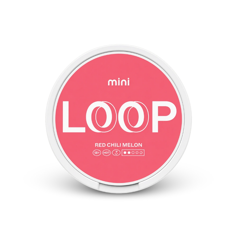 Loop Red Chili Mini – nikotīna spilventiņu skārda
