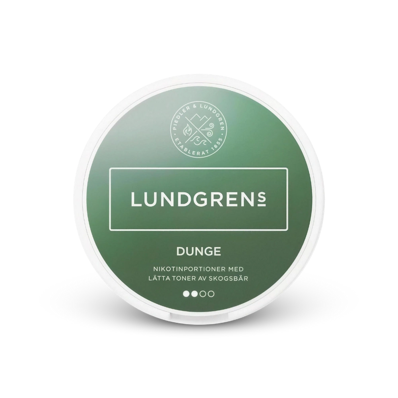 Lundgrens Dunge – nikotīna spilventiņu iepakojums