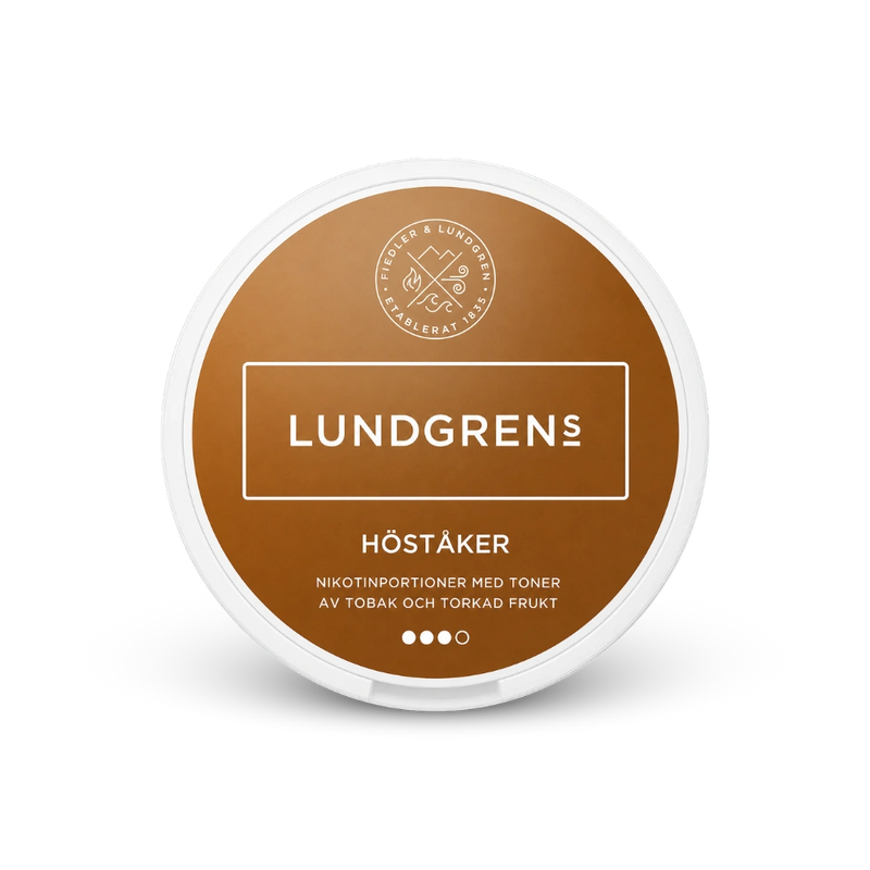 Lundgrens Höståker – nikotīna maisiņu kārbā