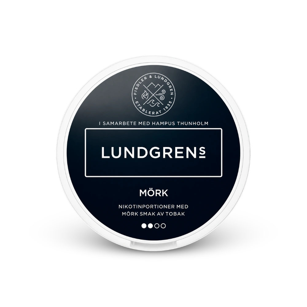Lundgrens Mörk – nikotīna maisiņu bundža