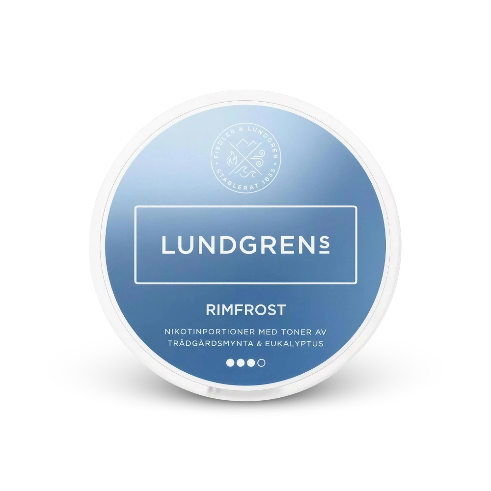 Lundgrens Rimfrost – nikotīna maisiņu bundža