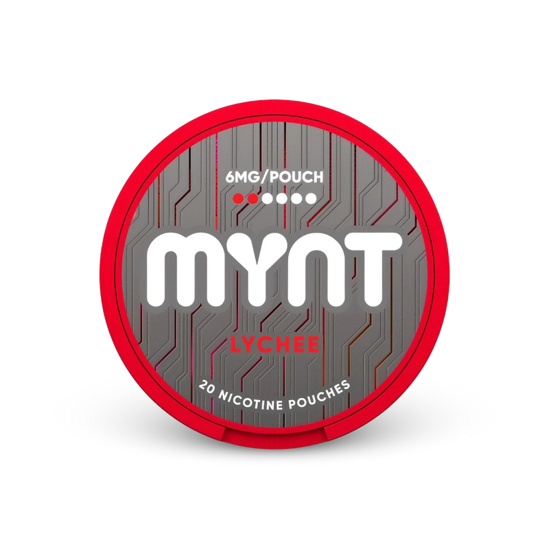 MYNT Lychee Regular – nikotīna maisiņu kārbā