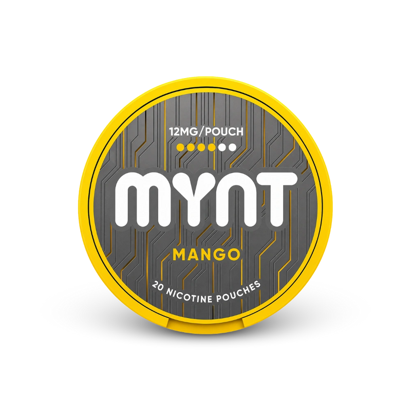 MYNT Mango Slim Medium – nikotīna maisiņu kārbā
