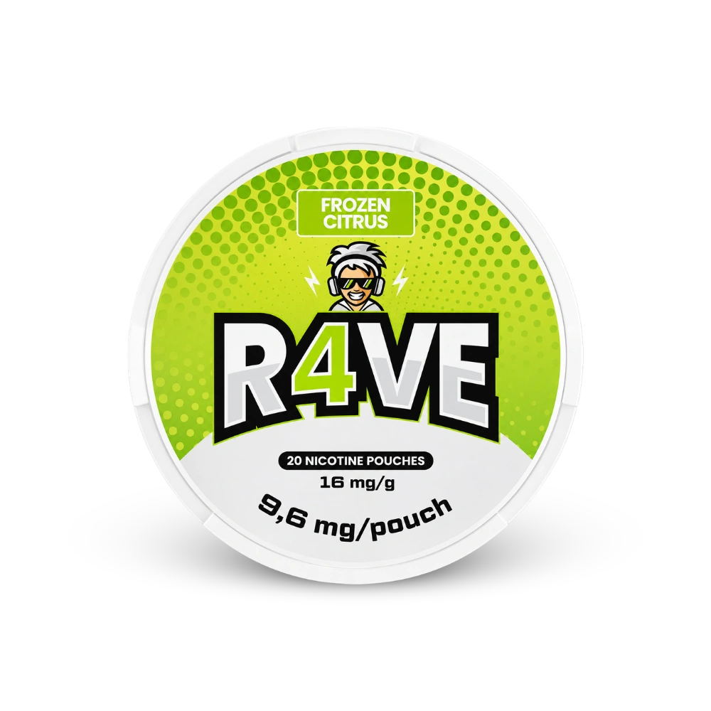 RAVE Frozen Citrus 16mg – nikotīna maisiņu skārds