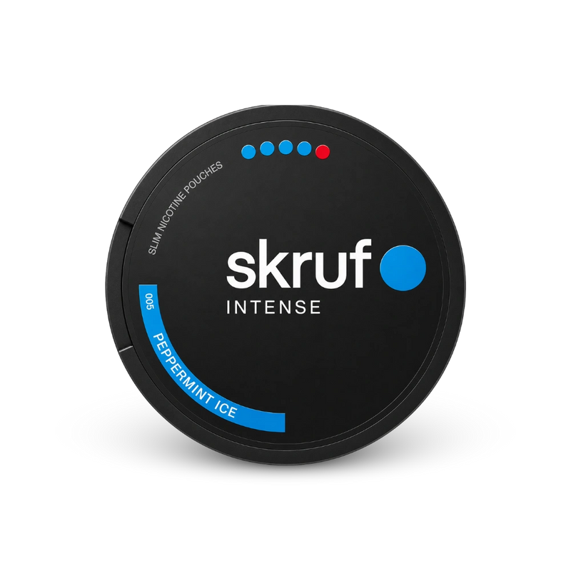 SKRUF Intense Peppermint Ice S4 – nikotīna maisiņu kārbā