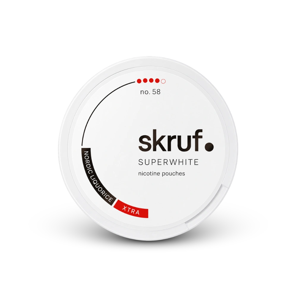 SKRUF Nordic Liqourice S4 – nikotīna maisiņu kārbā