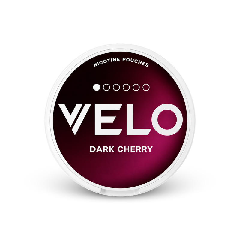 VELO Dark Cherry Mini – nikotīna maisiņu bundža