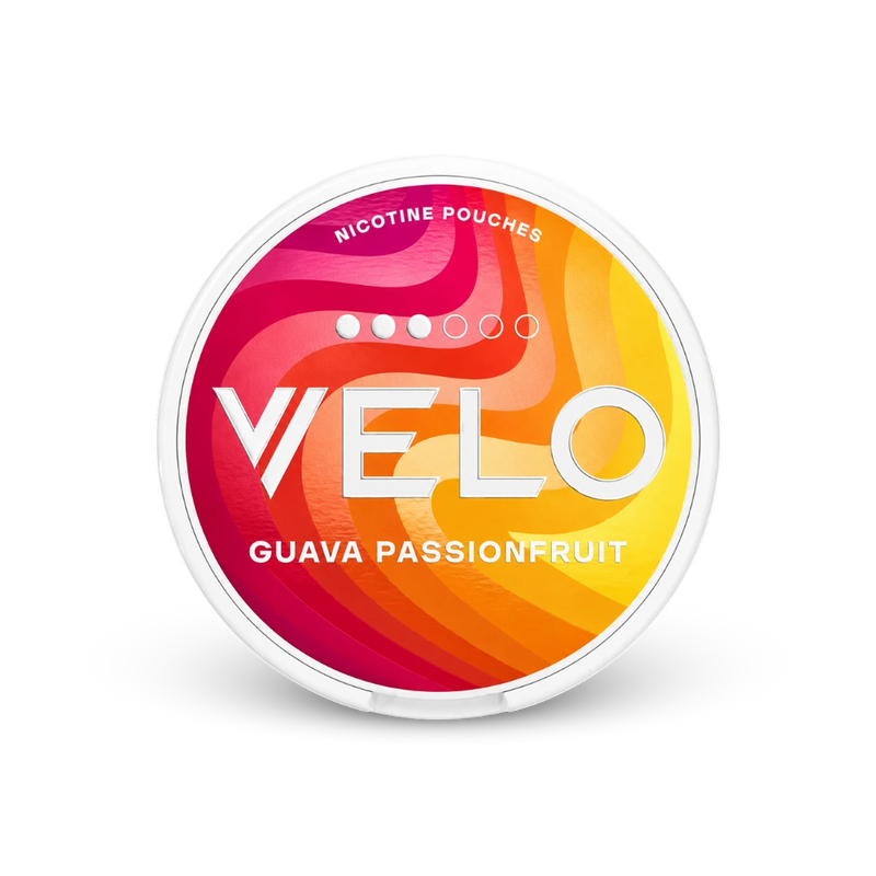 VELO Guava Passionfruit Slim – nikotīna maisiņu skārda