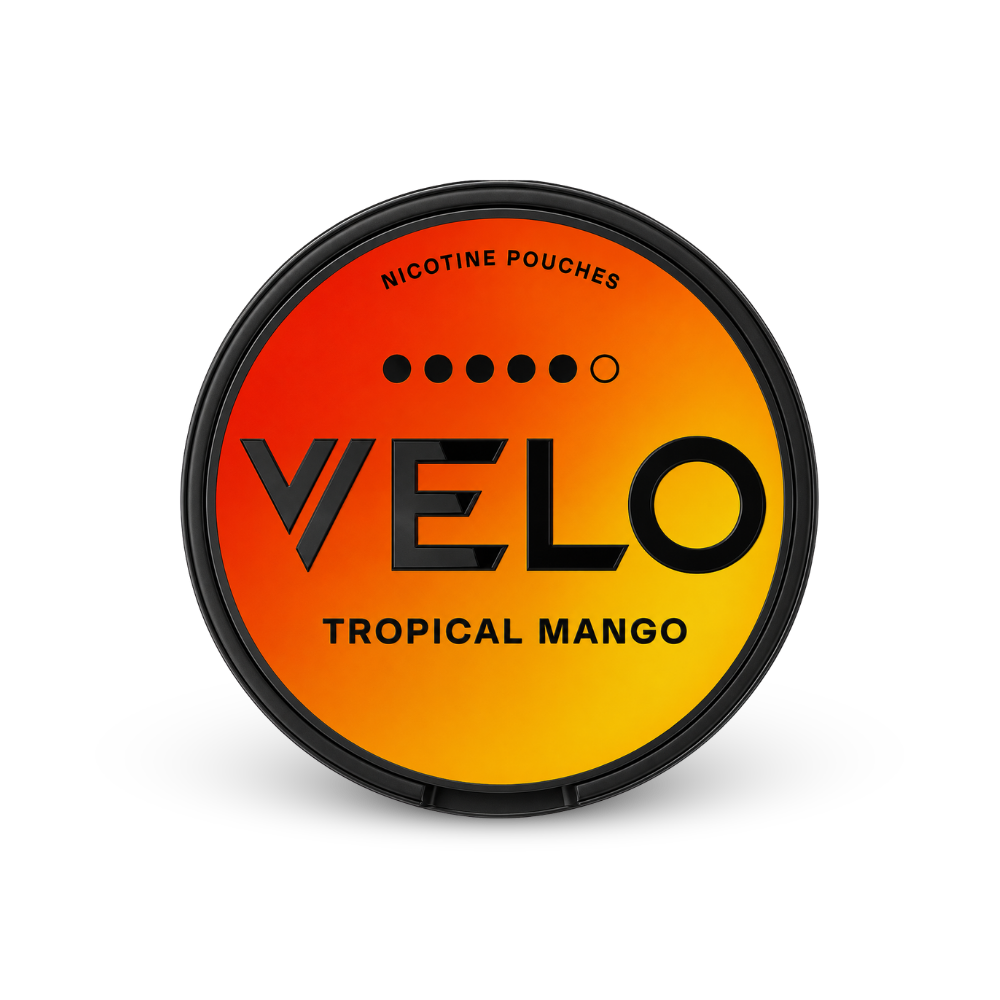 VELO Tropical Mango High Nic – nikotīna maisiņu bundža