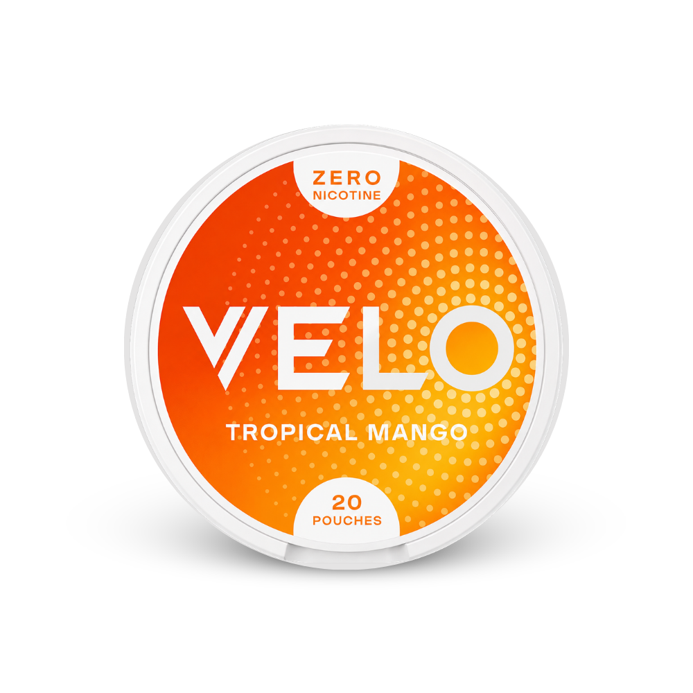 VELO Tropical Mango Zero – nikotīna maisiņu bundža