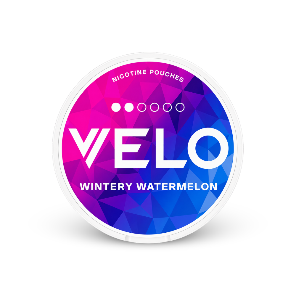 VELO Wintery Watermelon Mini – nikotīna maisiņu kārbā