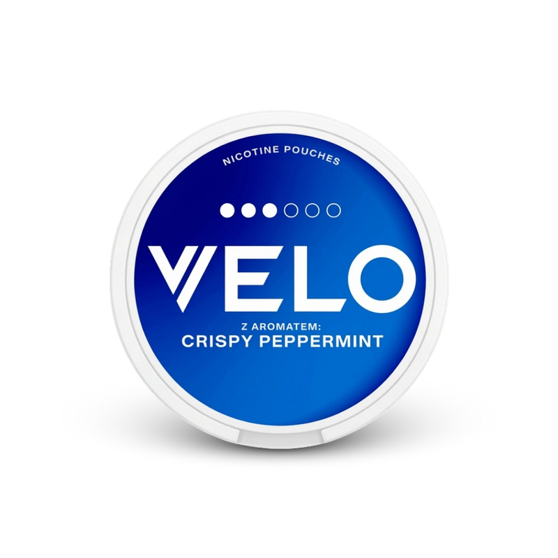 Velo Crispy Peppermint – nikotīna maisiņu bundža