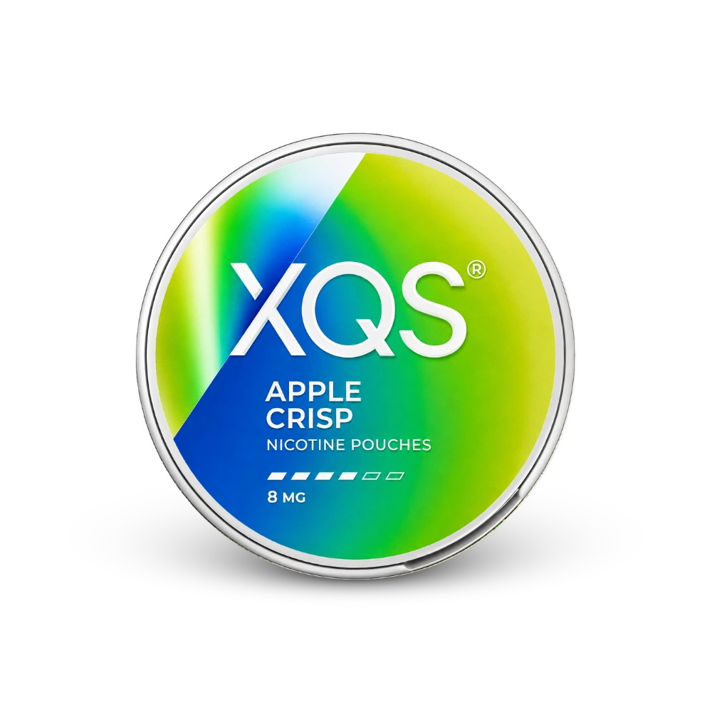 XQS Apple Crisp Slim Strong – nikotīna spilventiņu bundža