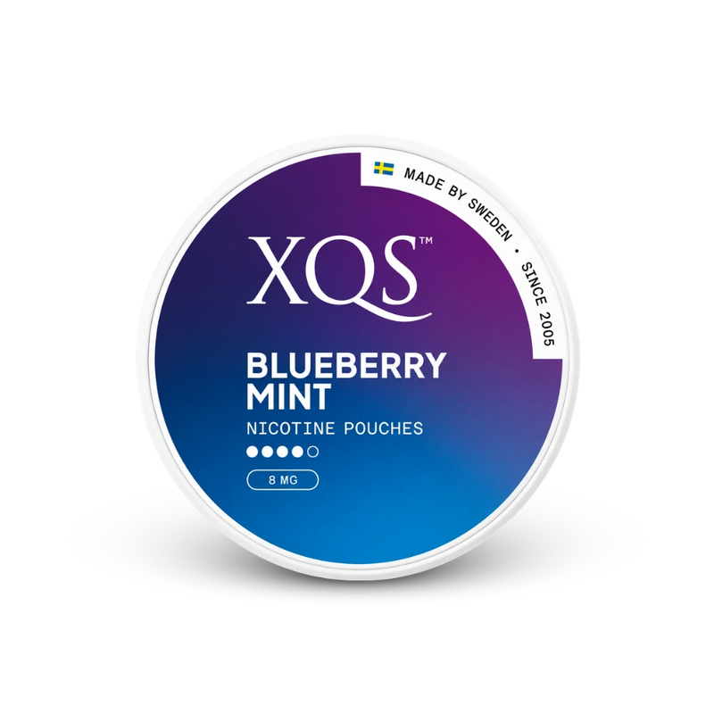 XQS Blueberry Mint Strong – nikotīna maisiņu skārda