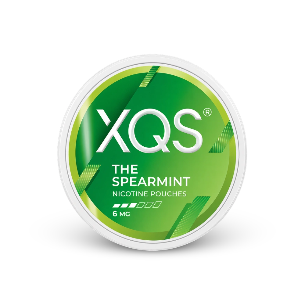 XQS The Spearmint 6mg – nikotīna maisiņu kārbā