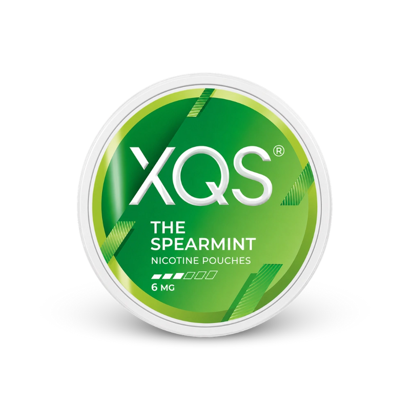 XQS The Spearmint 6mg – nikotīna maisiņu kārbā