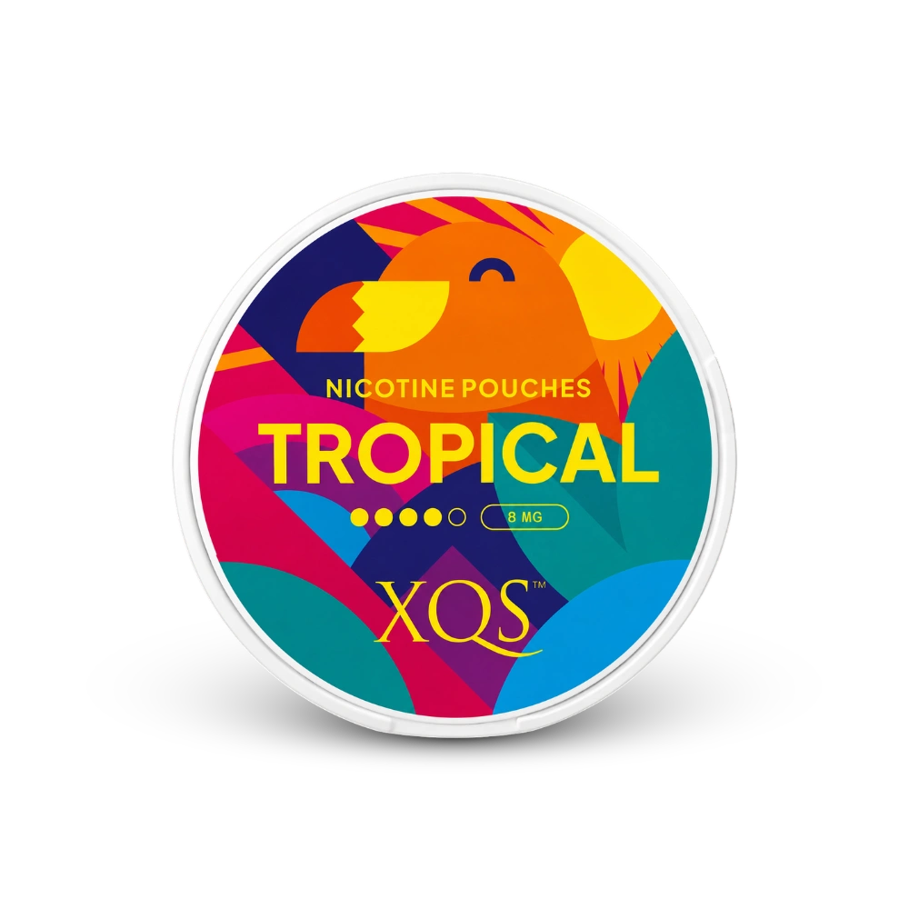XQS Tropical Strong – nikoīna maisiņu skārda