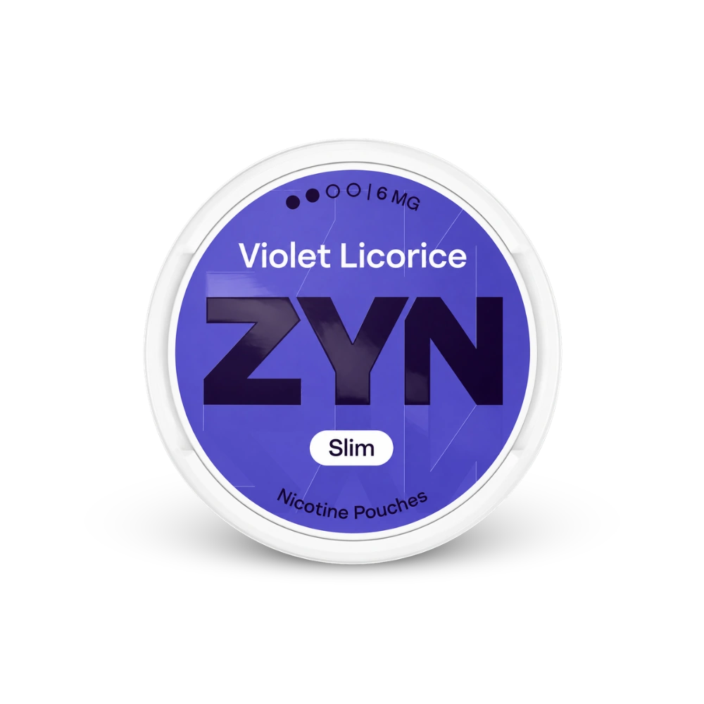 ZYN Violet Licorice Slim S2 – nikotīna maisiņu kārbā