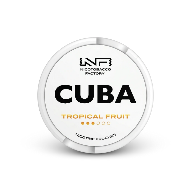 Cuba White Tropical Fruit – nikotīna maisiņu kārbā
