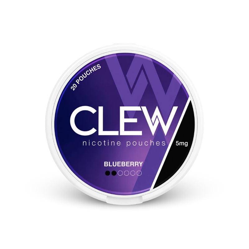 CLEW Blueberry 5mg – nikotīna spilventiņu kārbā