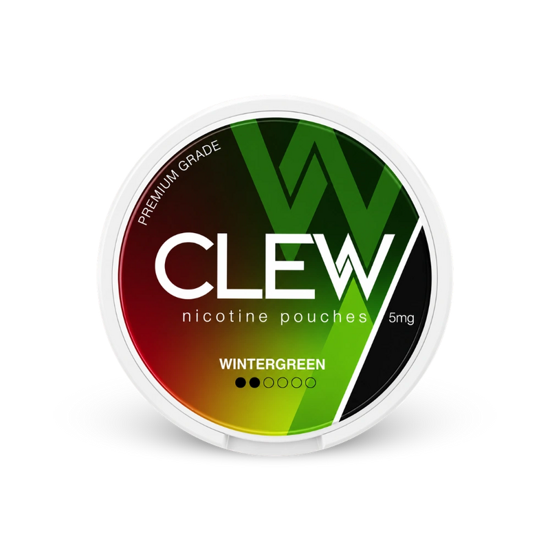 CLEW Wintergreen 5mg – nikotīna spilventiņu kārbica