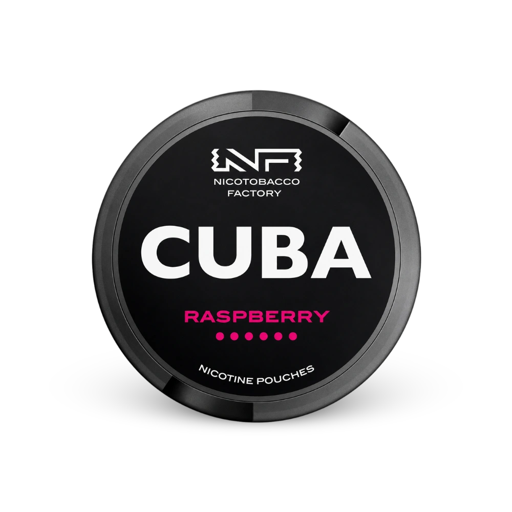 CUBA Black Raspberry – nikotīna maisiņu kārbina