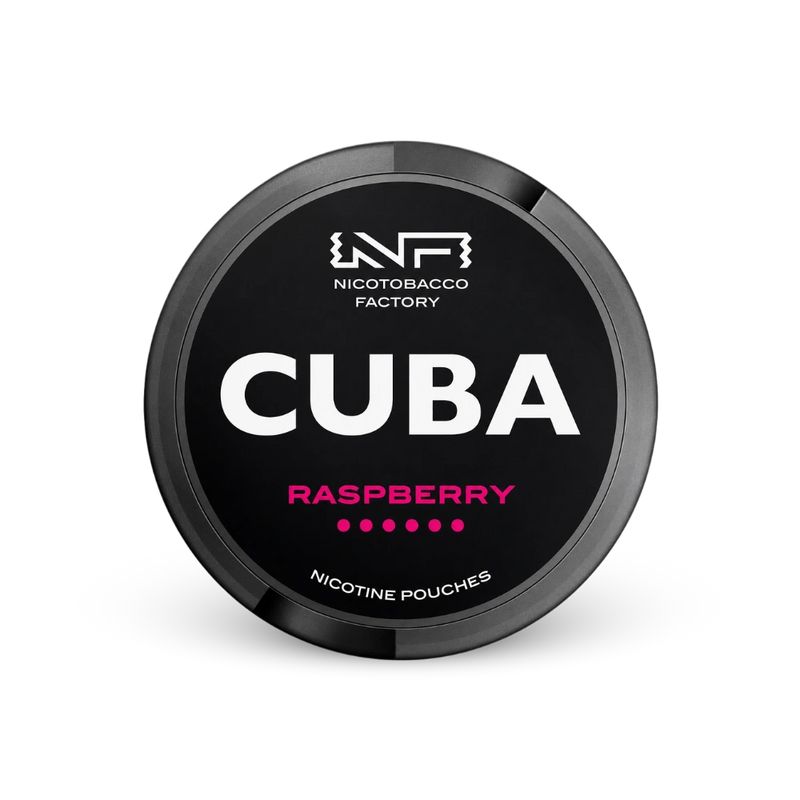 CUBA Black Raspberry – nikotīna maisiņu kārbina