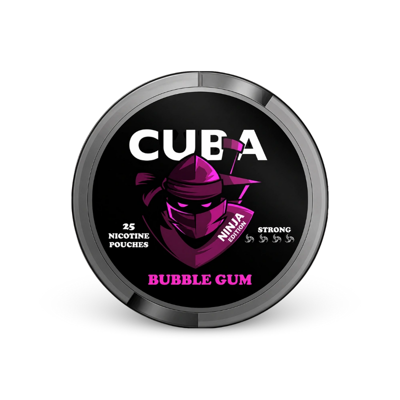 CUBA Ninja Bubble Gum Slim Strong – nikotīna maisiņu bundža