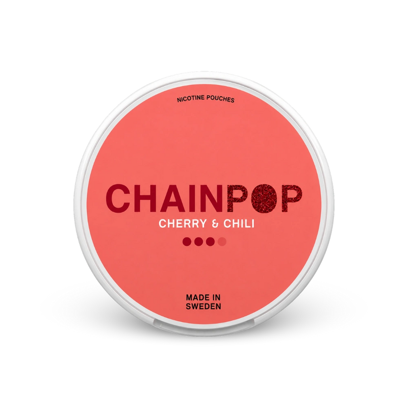 Chainpop Cherry & Chili – nikotīna maisiņu kārba
