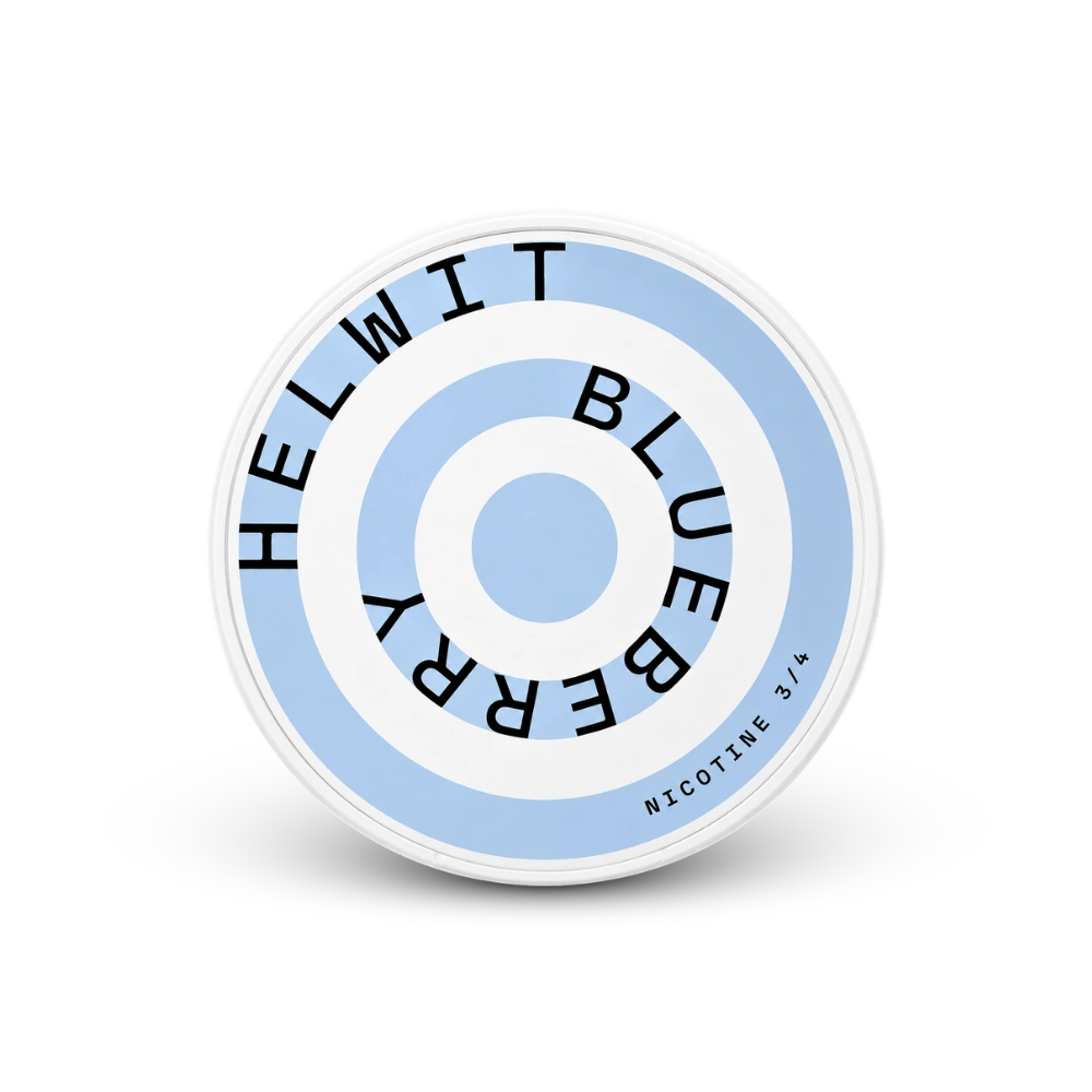 HELWIT Blueberry Medium – nikotīna maisiņu kārbā