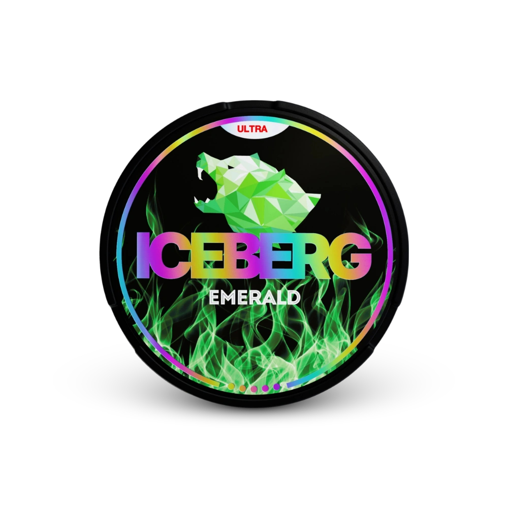 Iceberg Emerald – nikoīna maisiņu skārds