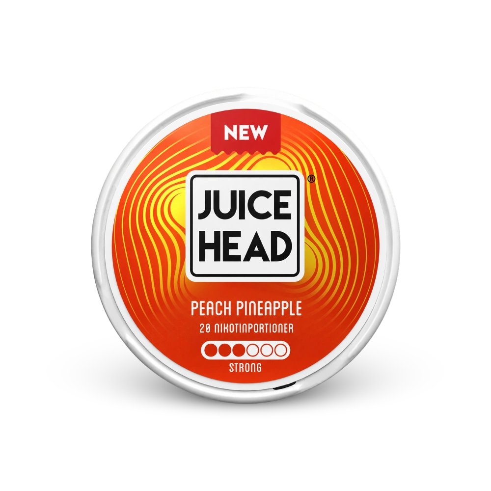 Juice Head Peach Pineapple Strong – nikotīna maisiņu kārbas