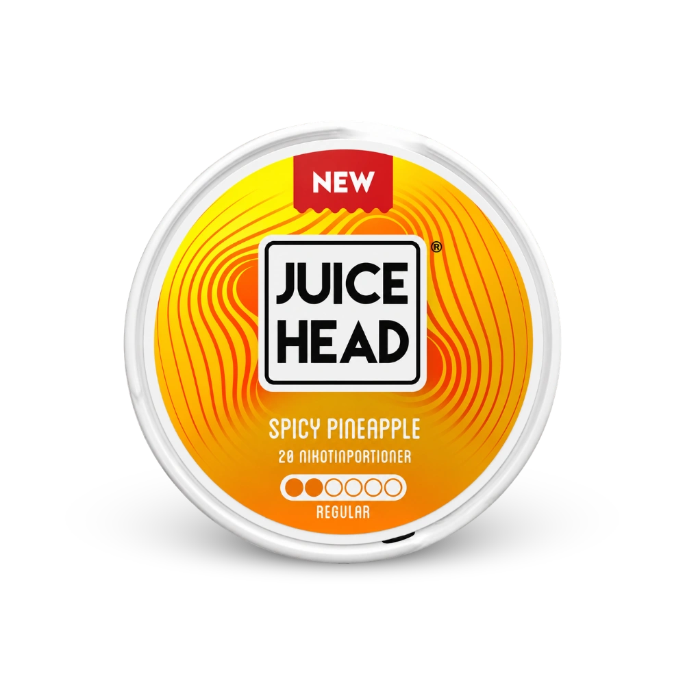 Juice Head Spicy Pineapple Regular – nikotīna maisiņu kārbica