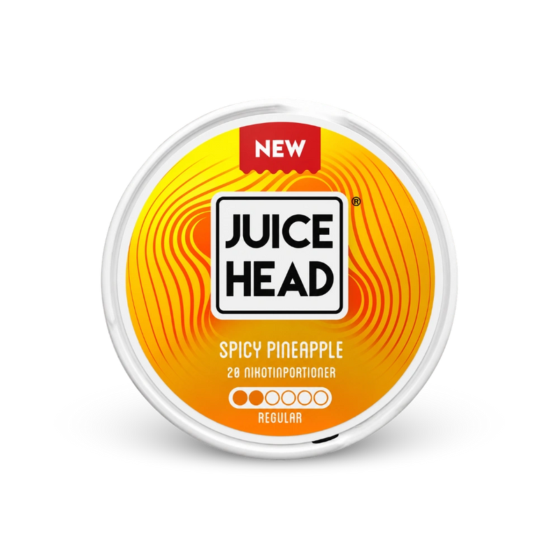 Juice Head Spicy Pineapple Regular – nikotīna maisiņu kārbica