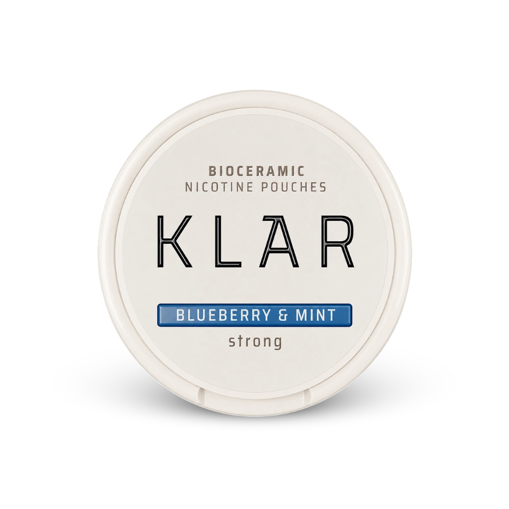 KLAR Blueberry Mint Strong Mini – nikotīna maisiņu kārbaa