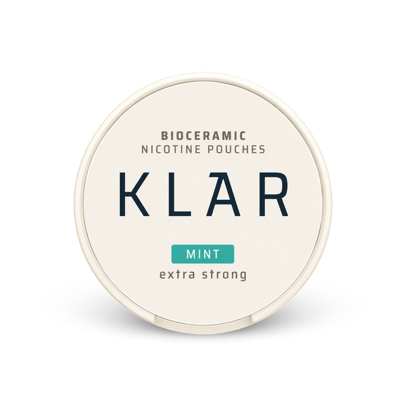 KLAR Mint Extra Strong Slim – nikotīna maisiņu skārda