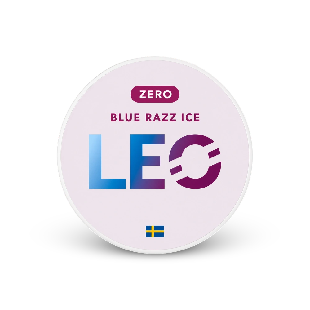 LEO Blue Razz Zero – nikotīna maisiņu bundža