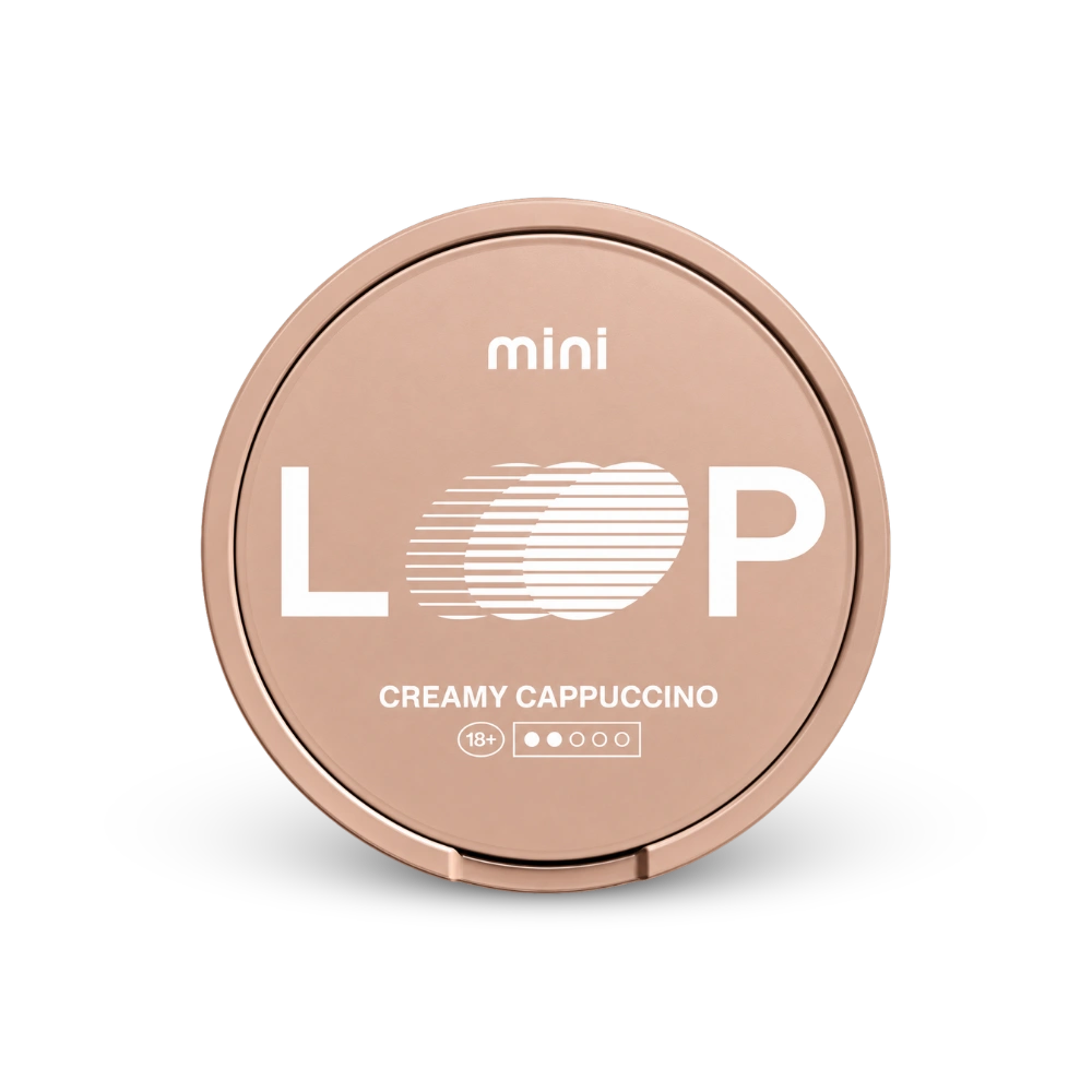 LOOP Creamy Cappuccino Mini – nikoīna spilventiņu skārda