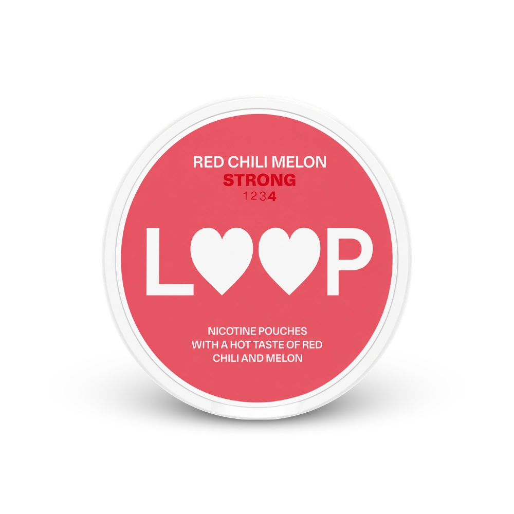 LOOP Red Chili Melon Strong – nikotīna maisiņu kārbā