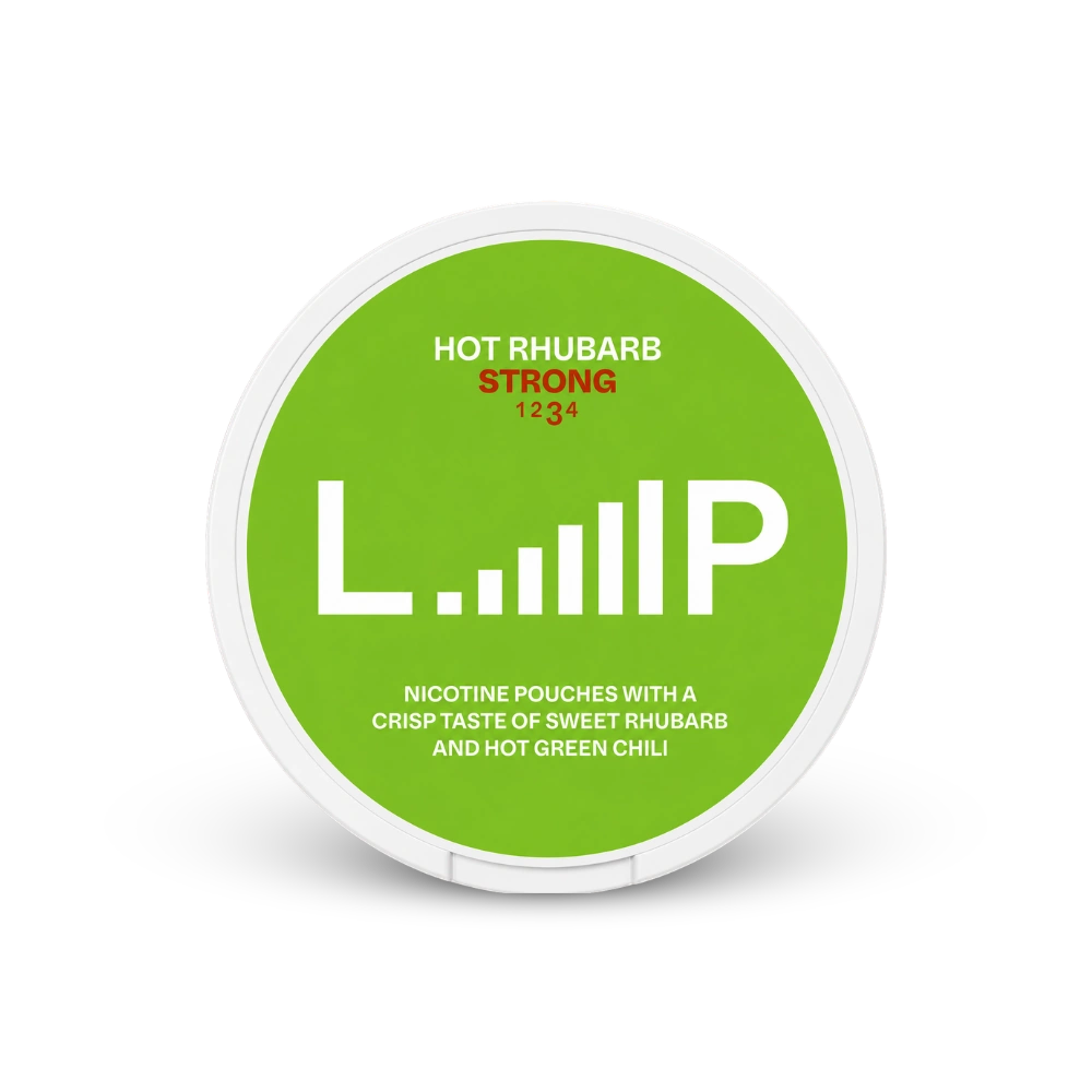 Loop Hot Rhubarb Strong – nikotīna maisiņu skardene