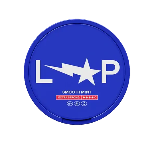 Loop Smooth Mint Extra Strong Nicotine Pouches 11mg, zila iepakojums ar mētras garšu