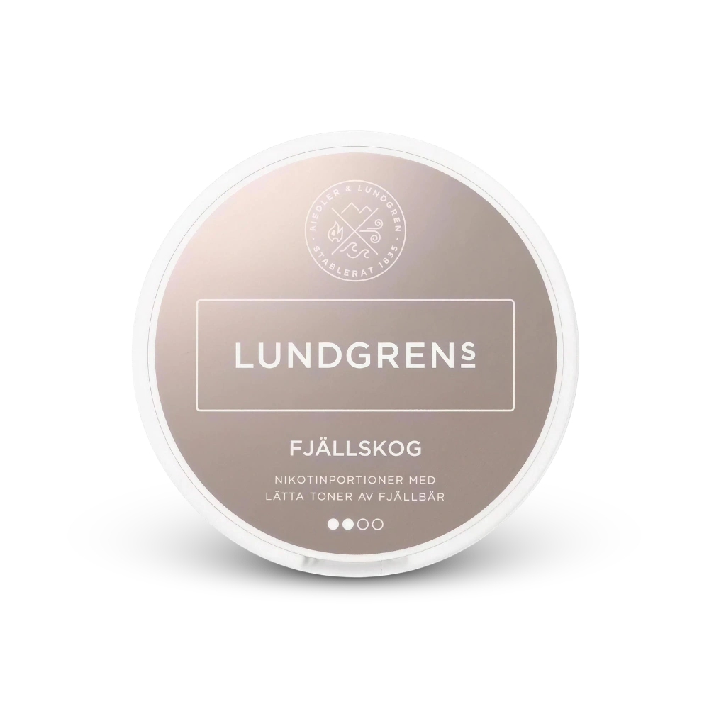Lundgrens Fjällskog – nikotīna maisiņu skardene