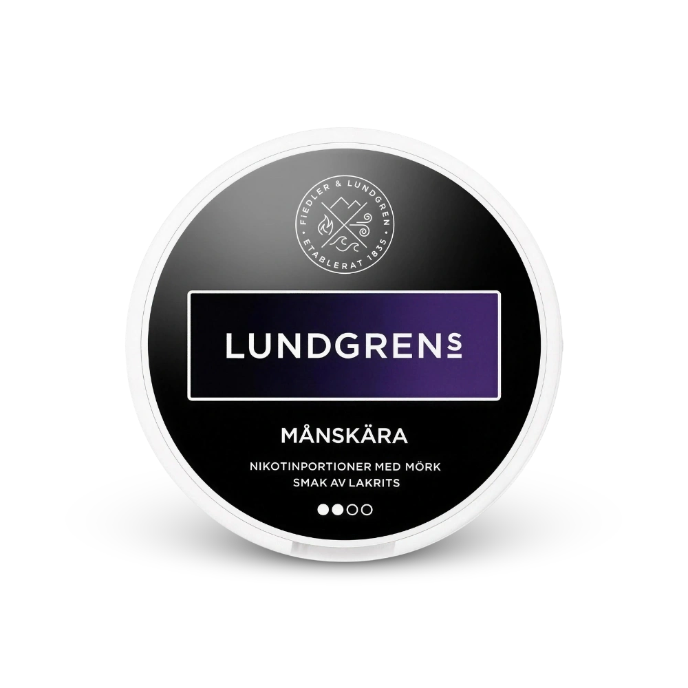 Lundgrens Månskära – nikotīna spilventiņu bundža