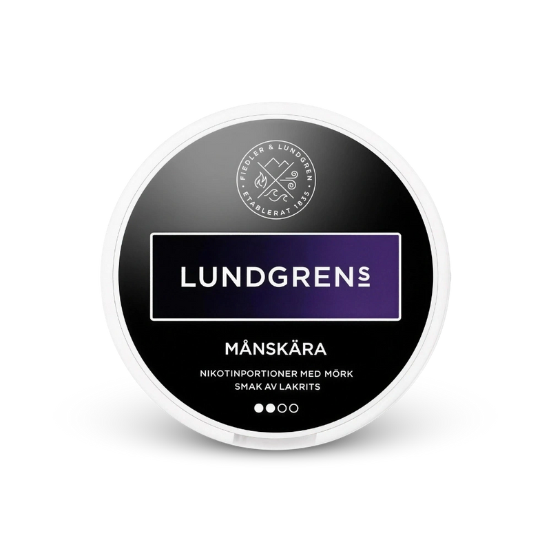 Lundgrens Månskära – nikotīna spilventiņu bundža